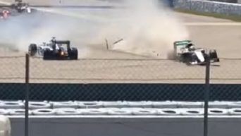 Появилось видео аварии Хэмилтона и Росберга на Гран-при Испании