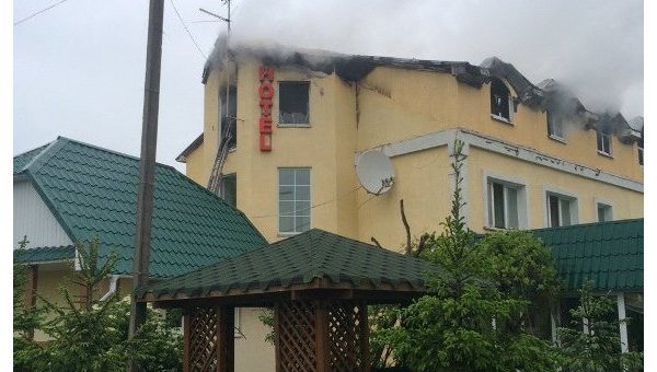 В гостиничном комплексе под Киевом произошел пожар