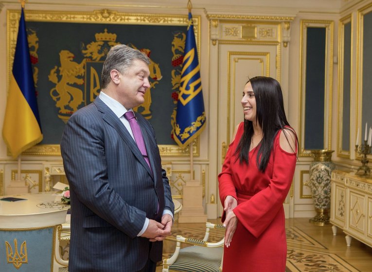 Встреча Джамалы и президента Петра Порошенко