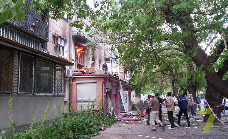 На месте взрыва в Одессе