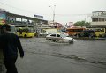 Наводнение в Киеве возле станции метро Левобережная