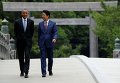 Барак Обама и Синдзо Абэ в ходе саммита G7 в Японии