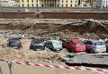 Крупный провал грунта в центре Флоренции