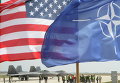 Флаги НАТО и США