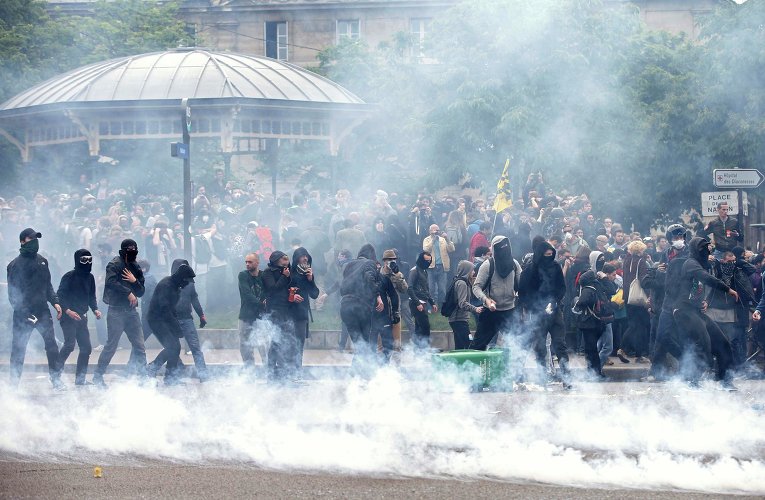 Акции протеста в Париже
