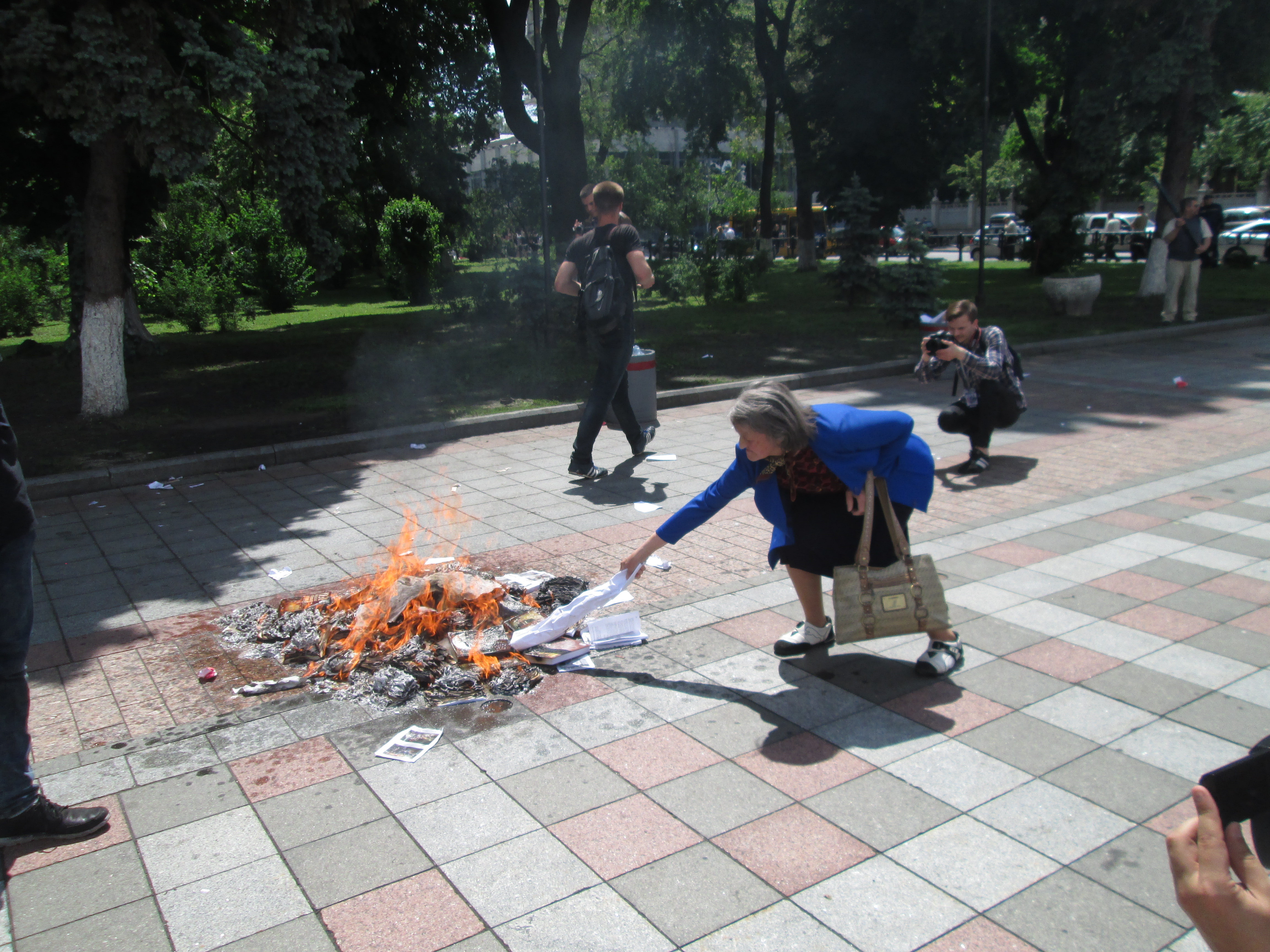 Сжигать украинцев. Сжигание книг вандализм.