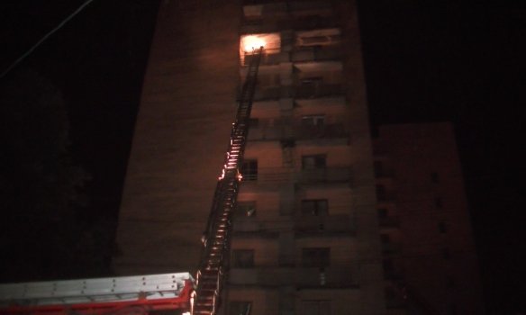 В Харькове горело общежитие