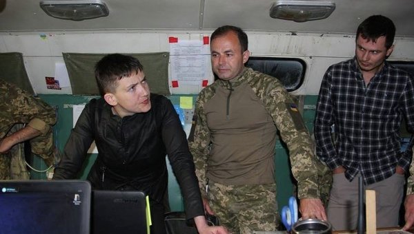 Надежда Савченко в зоне АТО