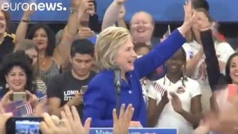 Клинтон набрала голоса делегатов для выдвижения в президенты. Видео