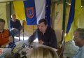 Губернатор Одесской области Михаил Саакашвили провел первый прием в палатке на трассе Одесса-Рени, куда перенес свою приемную