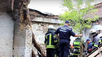Спасение парня из-под завалов обрушившегося дома в Киеве