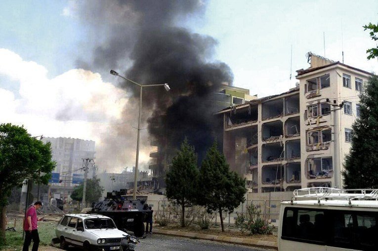 В Турецком городе Мидьят прогремел взрыв