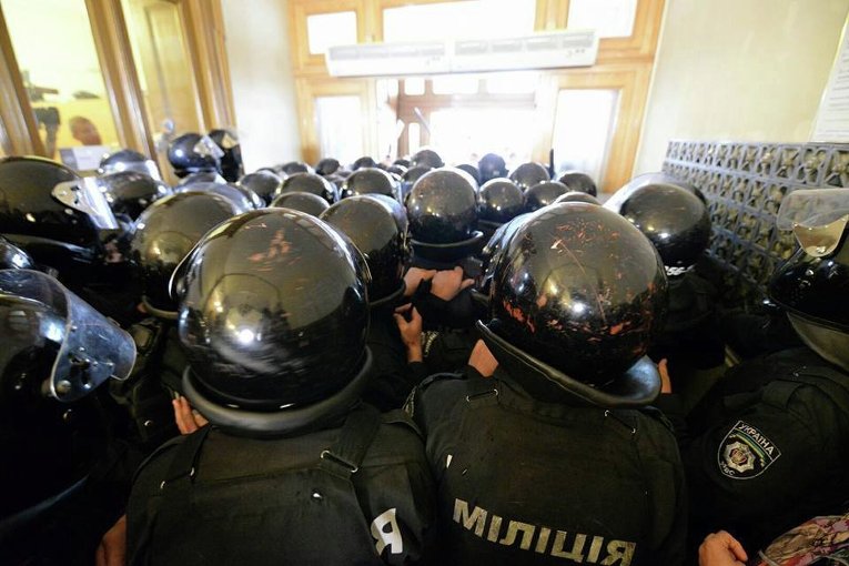 Столкновения в здании Львовского горсовета