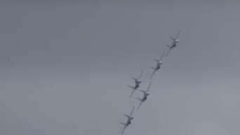 Момент крушения Су-27 ВКС РФ в Подмосковье