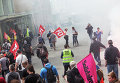 Протесты в ходе забастовки железнодорожников в Париже