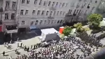 Массовый гей-парад в Киеве с высоты птичьего полета. Видео
