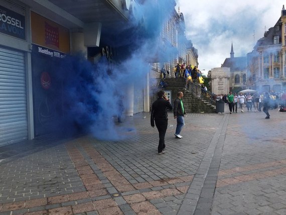 Столкновения между немецкими и украинскими фанатами в Лилле
