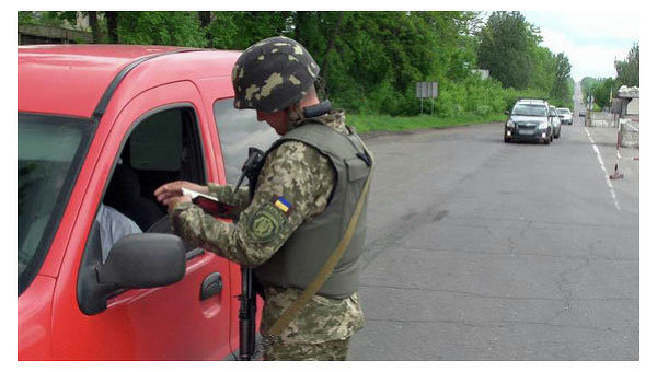 Работа мобильных блокпостов в Донецкой области