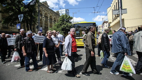 Шахтеры протестуют в Киеве. Архивное фото