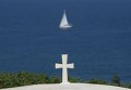 Вид на Критское море с берега острова Крит