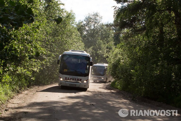 Эвакуация детей из лагеря на Сямозере