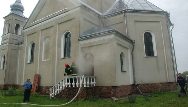 Пожар в храме УГКЦ во Львовской области повредил иконостас
