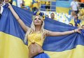 Болельщица сборной Украины по футболу на Евро-2016