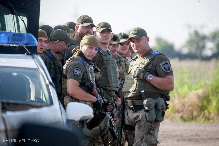 Бойцы батальона Донбасс в Марьинке