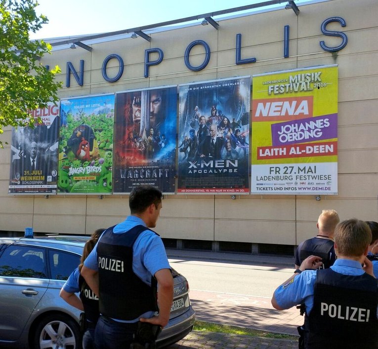 Спецоперация немецкой полиции по ликвидации стрелка в кинотеатре