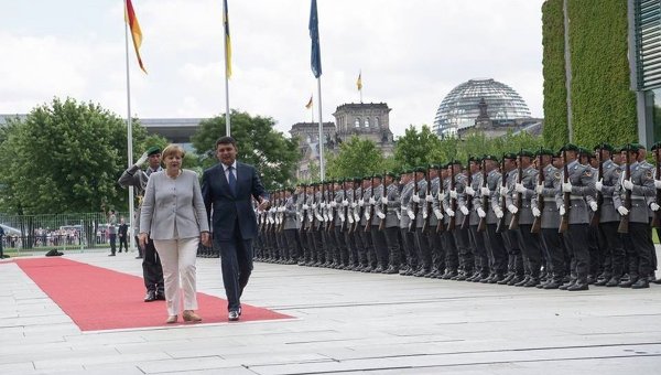 Владимир Гройсман и Ангела Меркель в Берлине