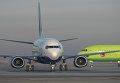 Самолеты авиакомпаний Трансаэро и Сибирь. Архивное фото