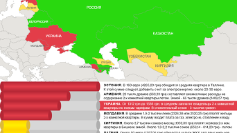 Тарифы на коммуналку в странах бывшего СССР. Инфографика