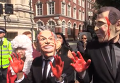 Активисты с плакатами Блэр – военный преступник провели митинг в Лондоне