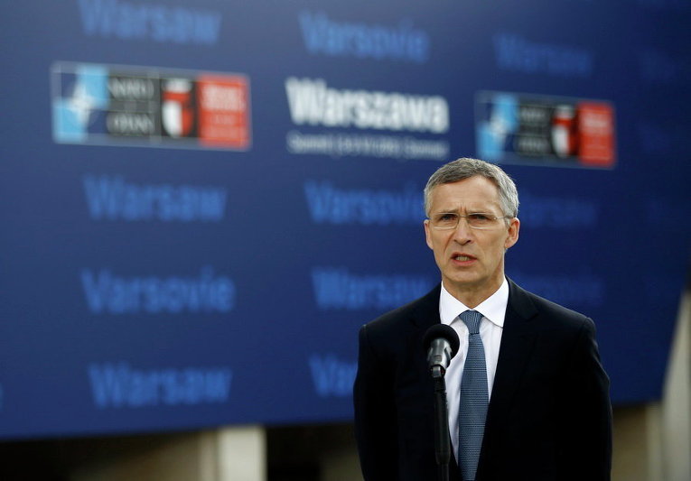 Генеральный секретарь НАТО Йенс Столтенберг на саммите НАТО в Варшаве