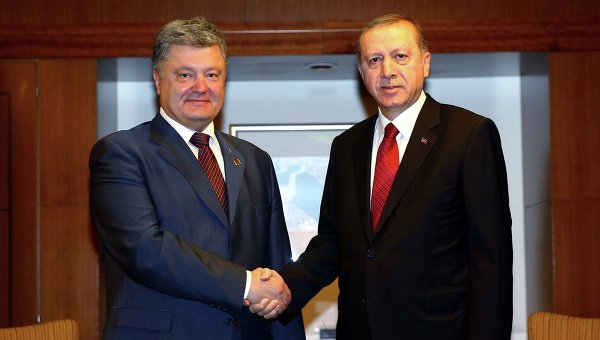 Президент Украины Петр Порошенко и президент Турции Реджеп Тайип Эрдоган