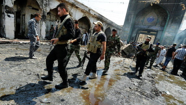 Спецслужбы на месте теракта в Багдаде
