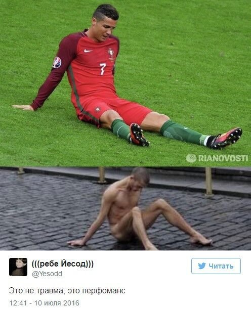 Роналду и мотылек в финале EURO-2016