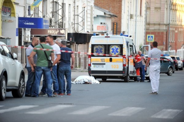На месте убийства мужчины в Харькове