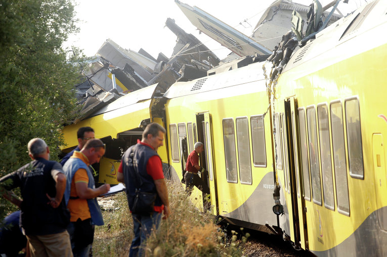 Столкновение поездов в Италии