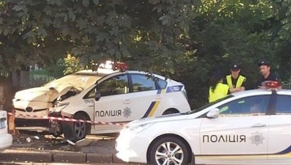 Авария с участием полицейских в Киеве