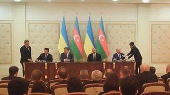 Встреча президента Азербайджана с президентом Украины. Видео