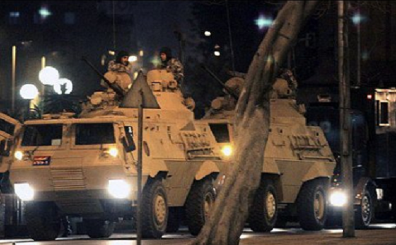 Военная техника на улицах Анкары