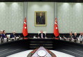 Президент Турции Тайип Эрдоган провел заседание Совета национальной безопасности в президентском дворце в Анкаре, Турция
