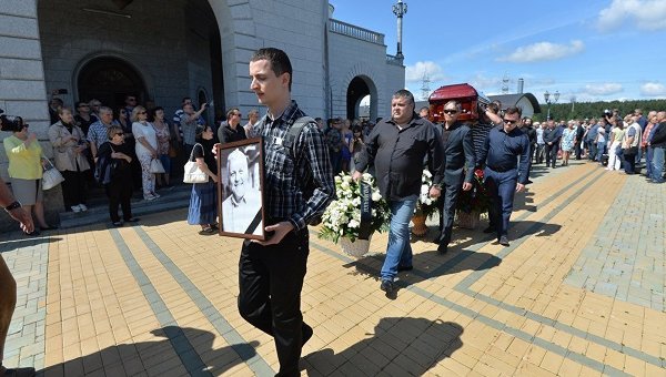 Церемония прощания с журналистом Павлом Шереметом в Минске