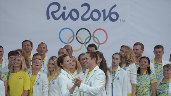 Церемония проводов Олимпийской сборной Украины на ОИ-2016 в Рио-де-Жанейро
