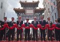 Церемония открытия копии ворот из династии Цин в китайском квартале Лондона