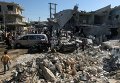 Последствия авиаудара в Сирии