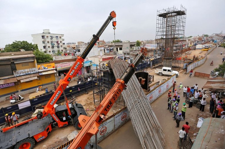 ЧП при строительство метро в Индии