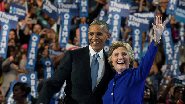Президент США Барак Обама и экс-госсекретарь США Хиллари Клинтон