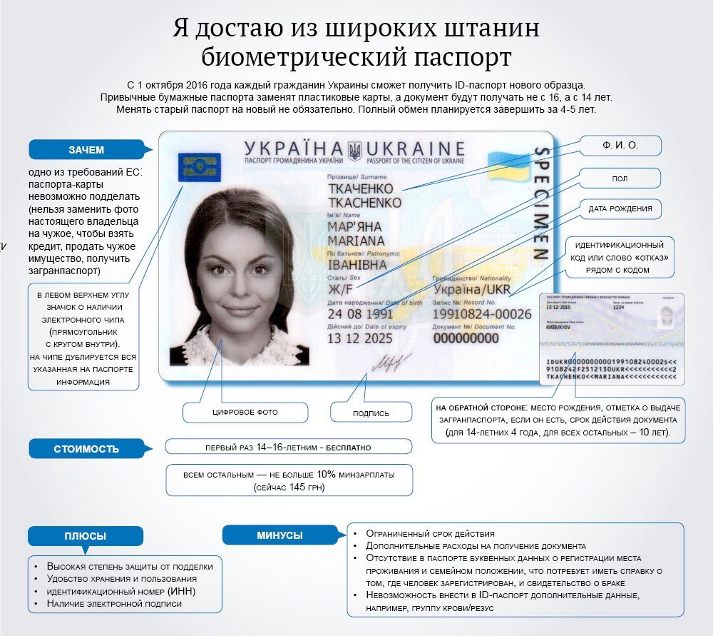Биометрический паспорт. Инфографика